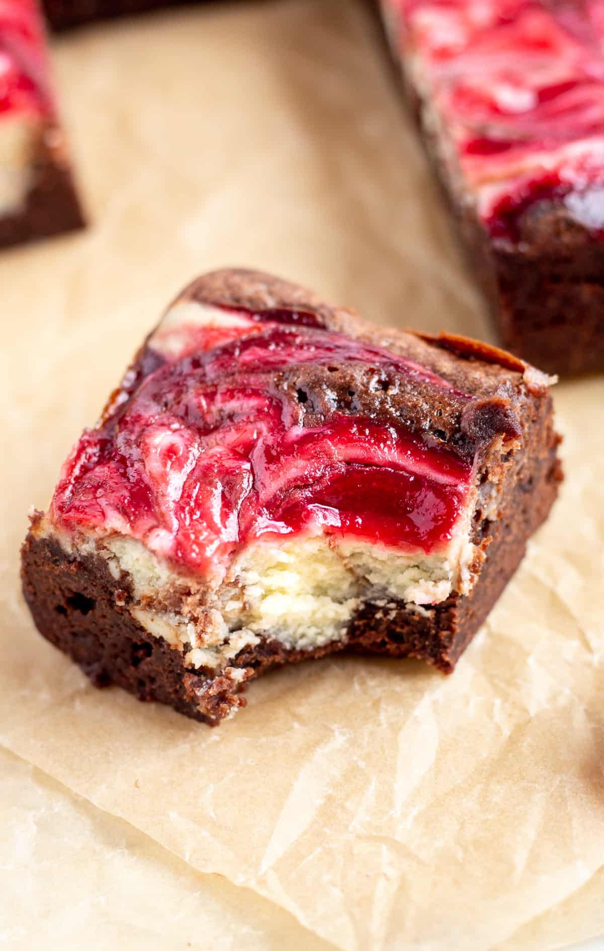 Raspberry Swirl Cheesecake Brownies 