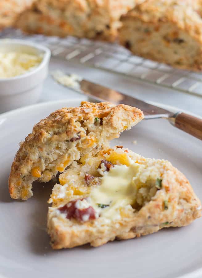 Bacon Cheddar and Chive Scones