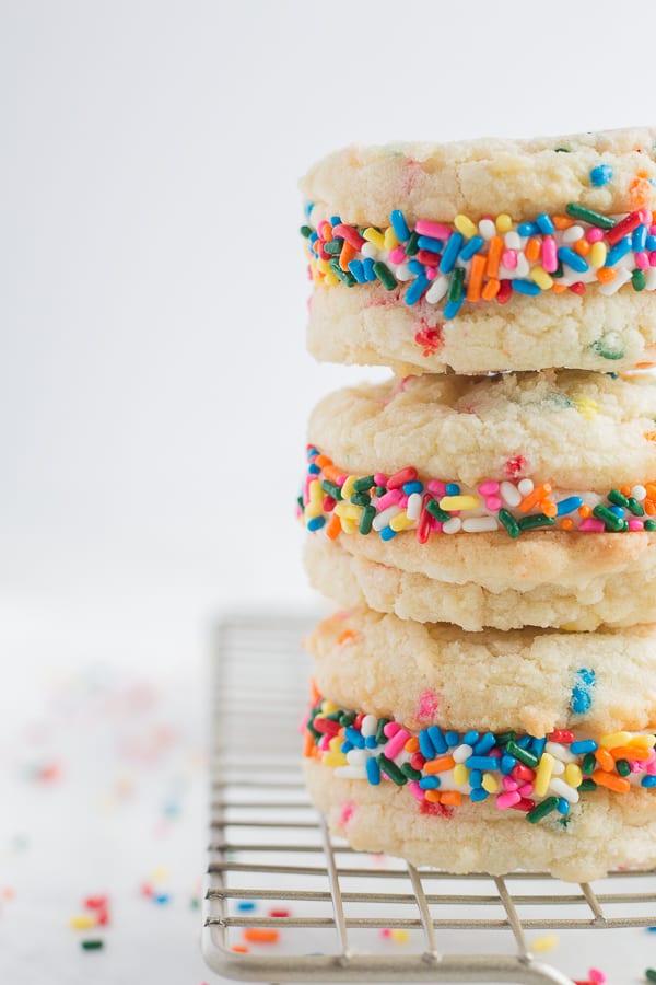 Funfetti sandwich cookies