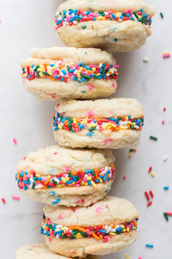 Funfetti sandwich cookies