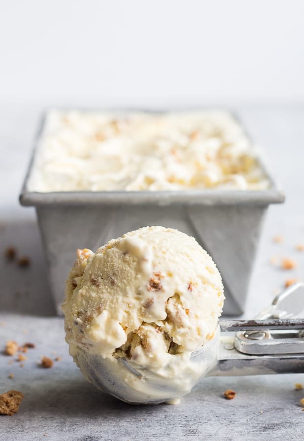 Roasted Peach Crisp Ice Cream