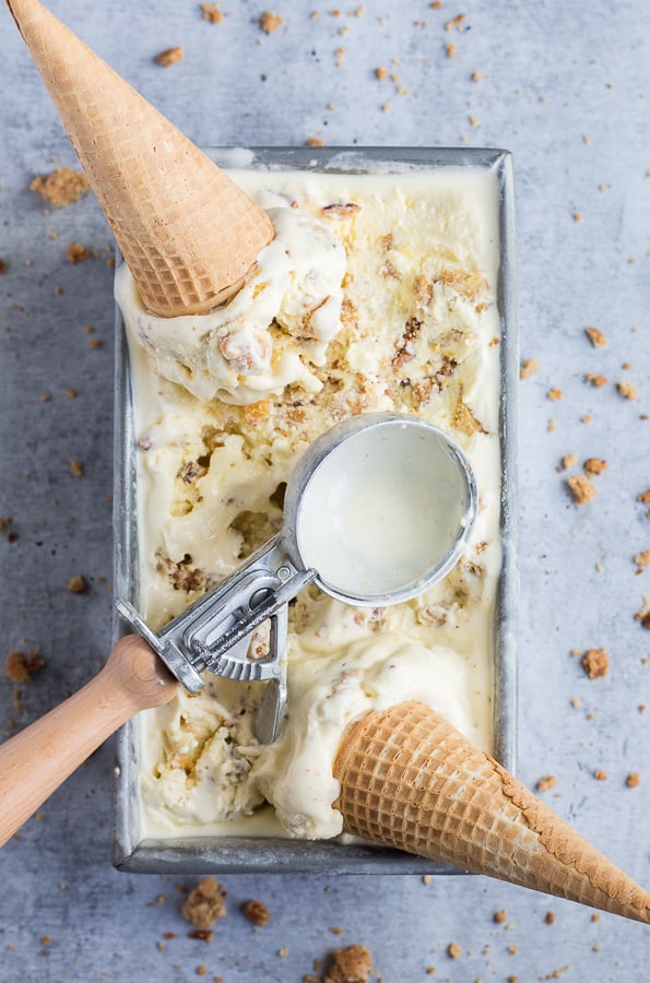 Roasted Peach Crisp Ice Cream