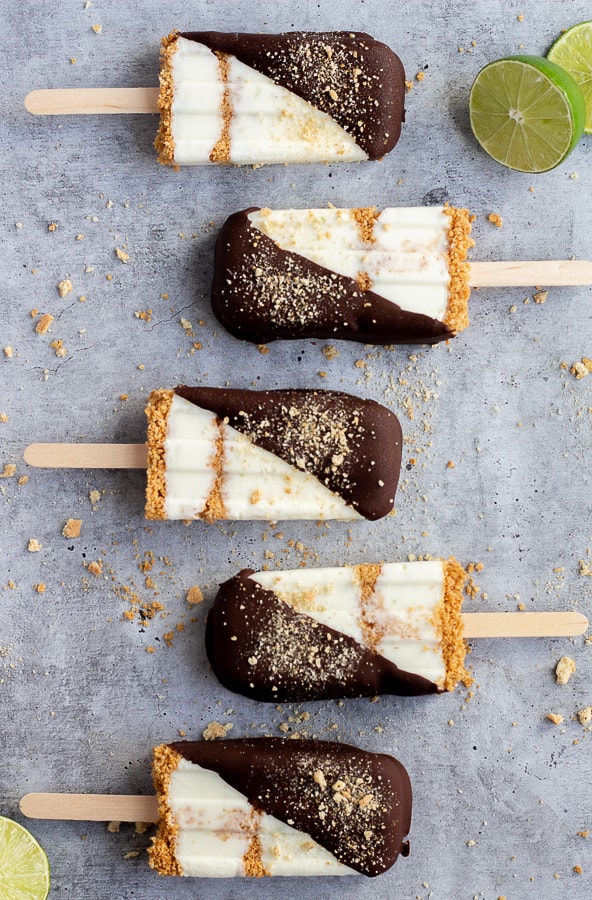 Chocolate Dipped Key Lime Pie Pops