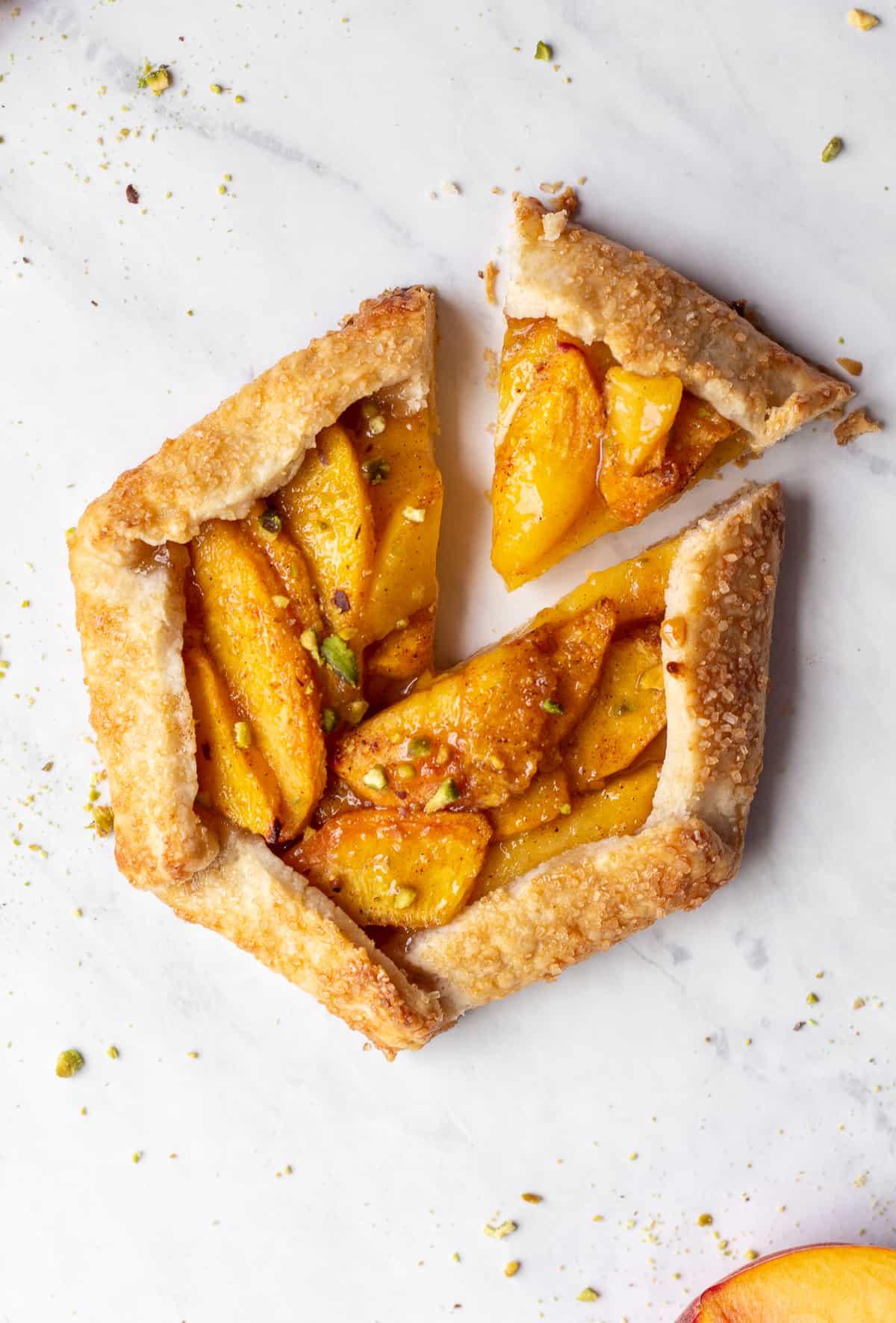 Honey Cardamom Peach Galette