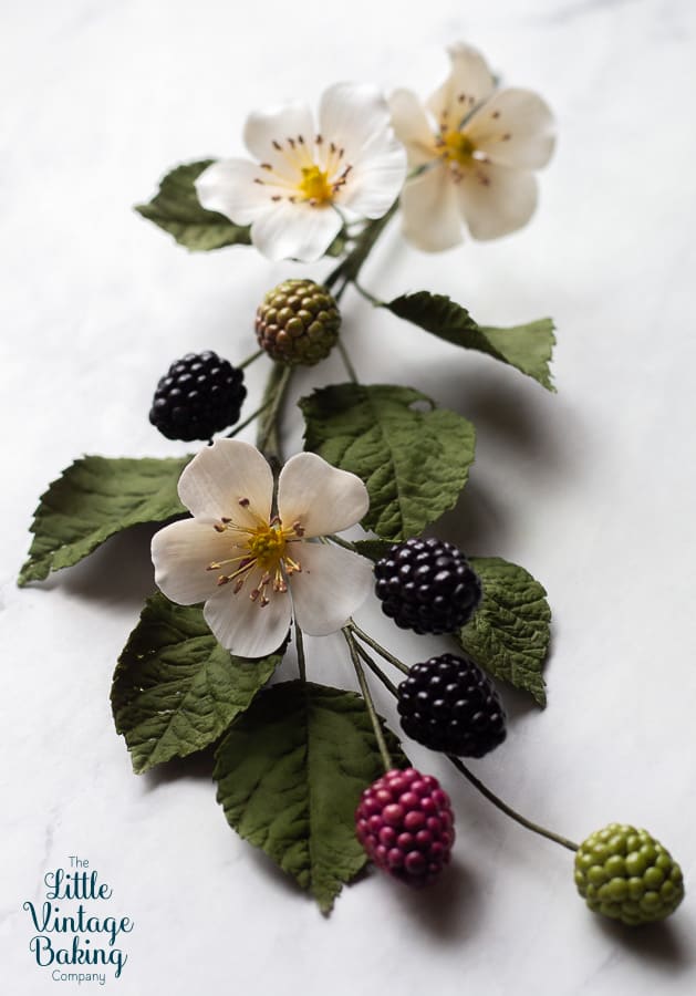 Gum Paste Blackberries