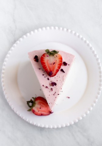 Strawberry Rose Buttermilk Cake