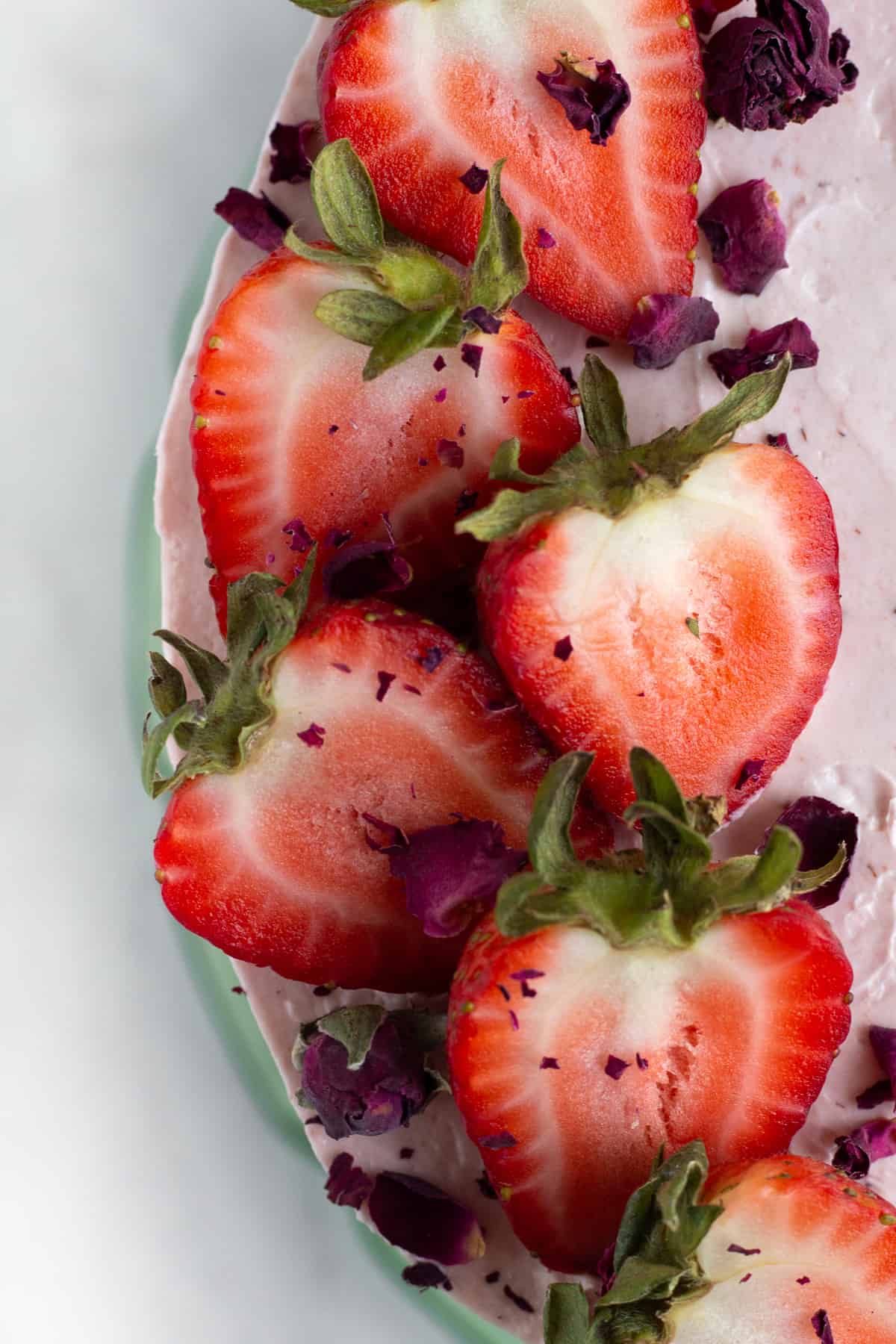 Strawberry Rose Buttermilk Cake - Little Vintage Baking