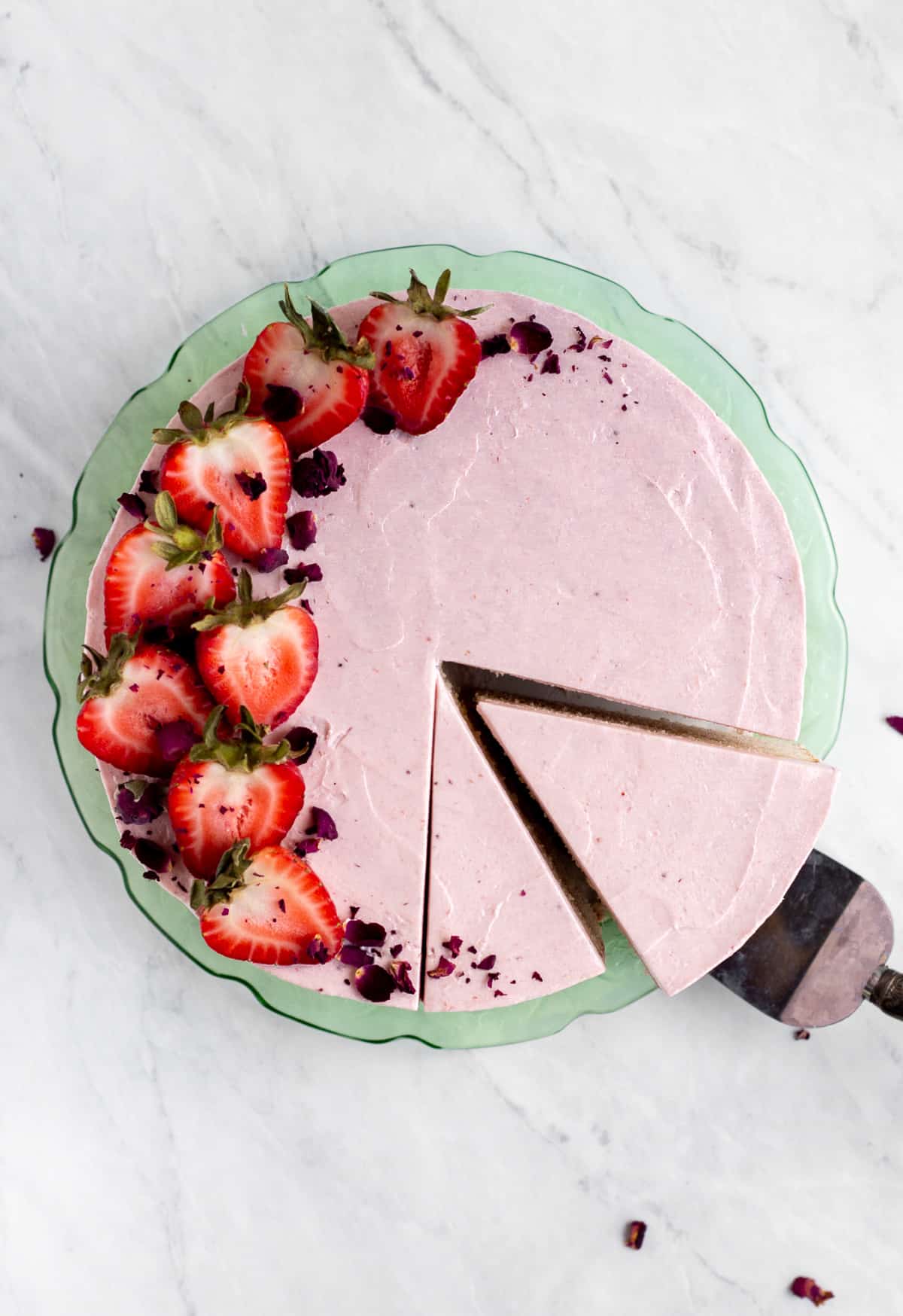 Strawberry Rose Buttermilk Cake