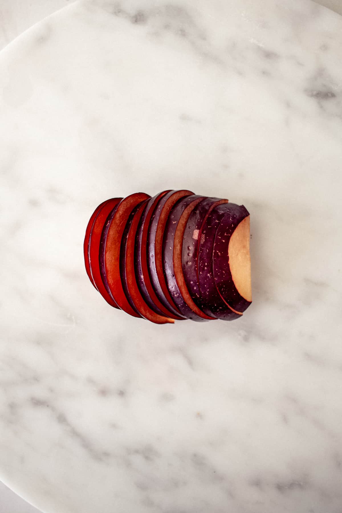 slicing fruit for decorating