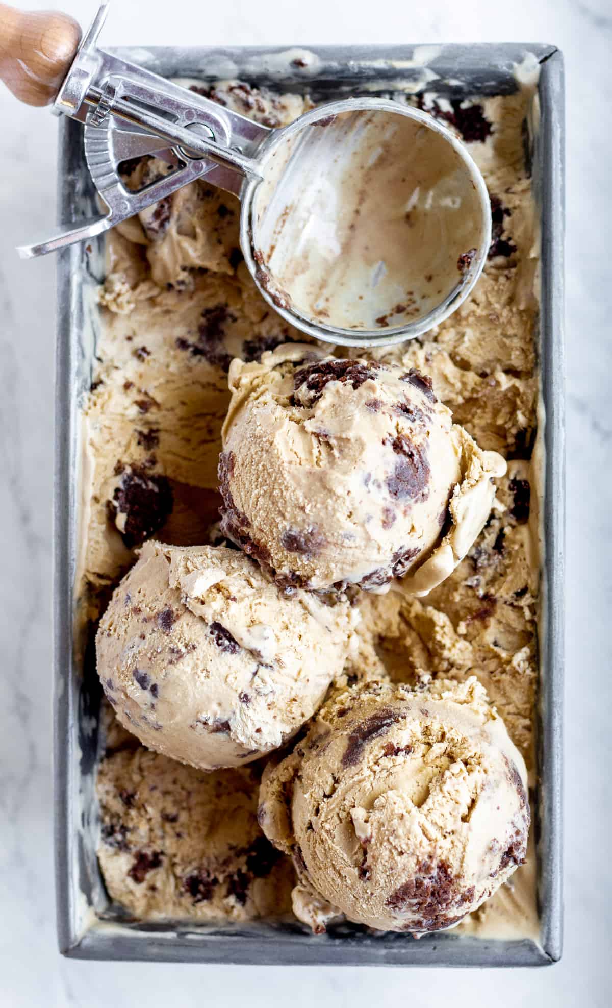 Coffee Brownie No Churn Ice Cream