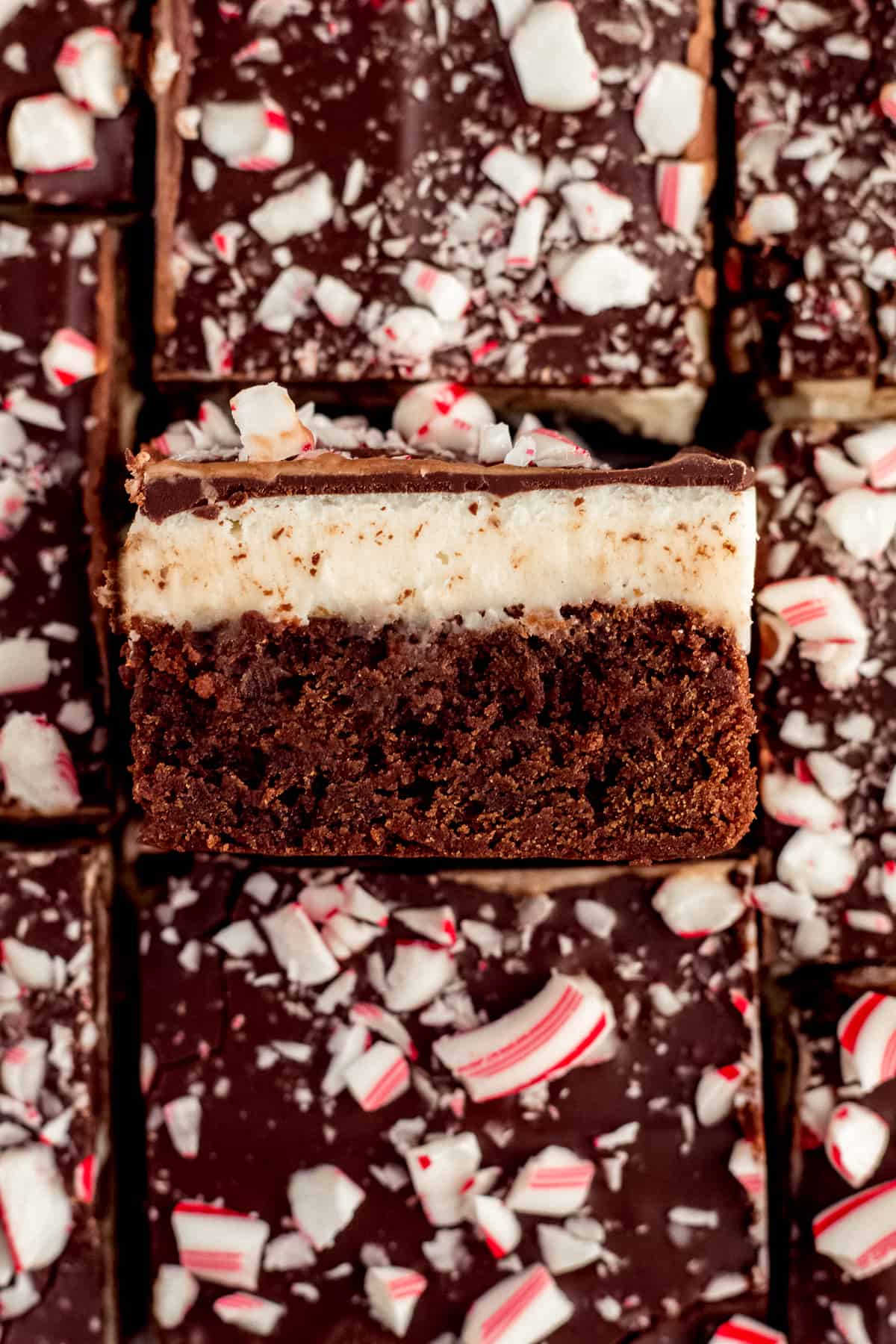 Peppermint Bark Fudge Brownies