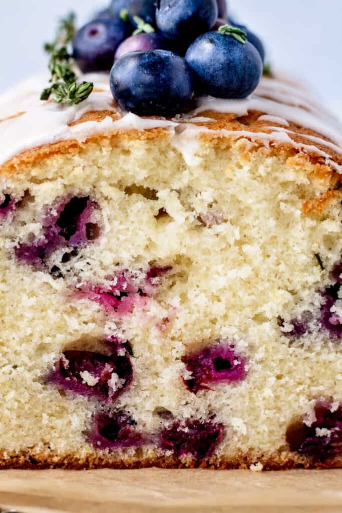 Blueberry Lemon Thyme Loaf Cake