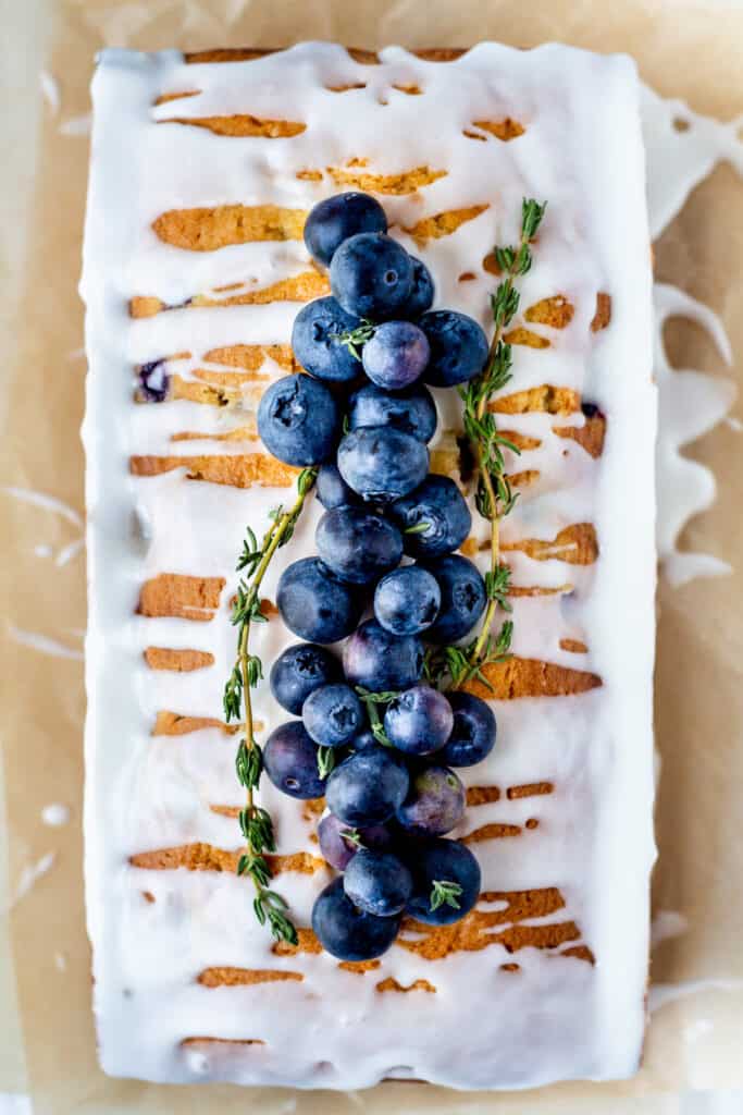 Blueberry Lemon Thyme Loaf Cake
