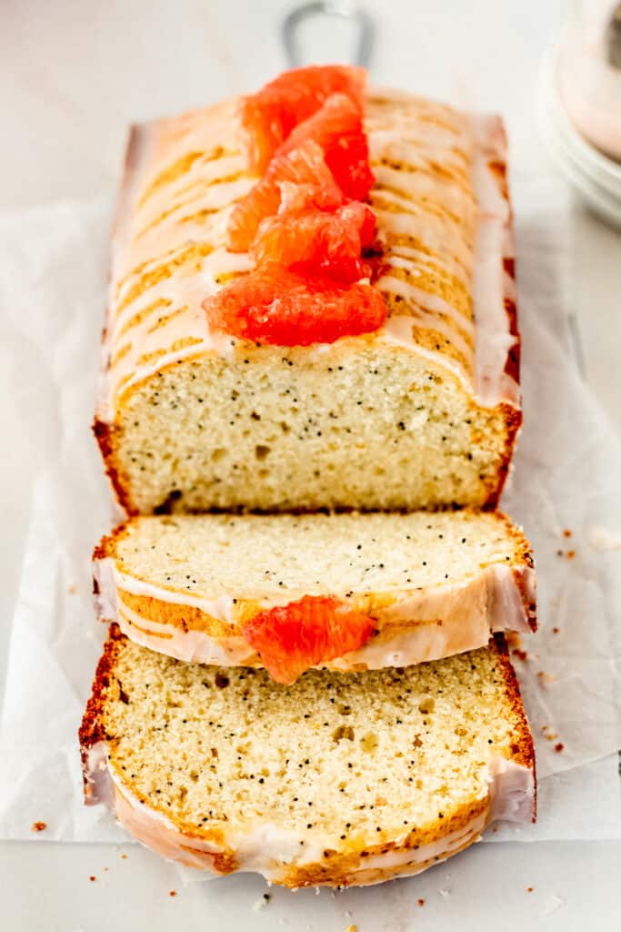 Grapefruit Poppyseed Loaf Cake