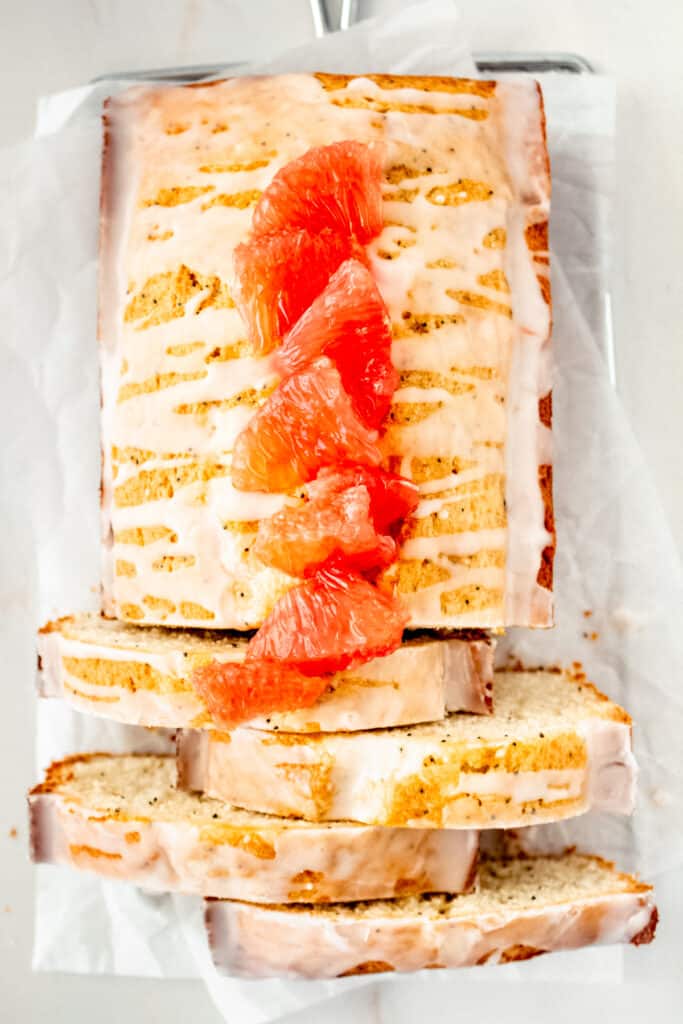 Grapefruit Poppyseed Loaf Cake