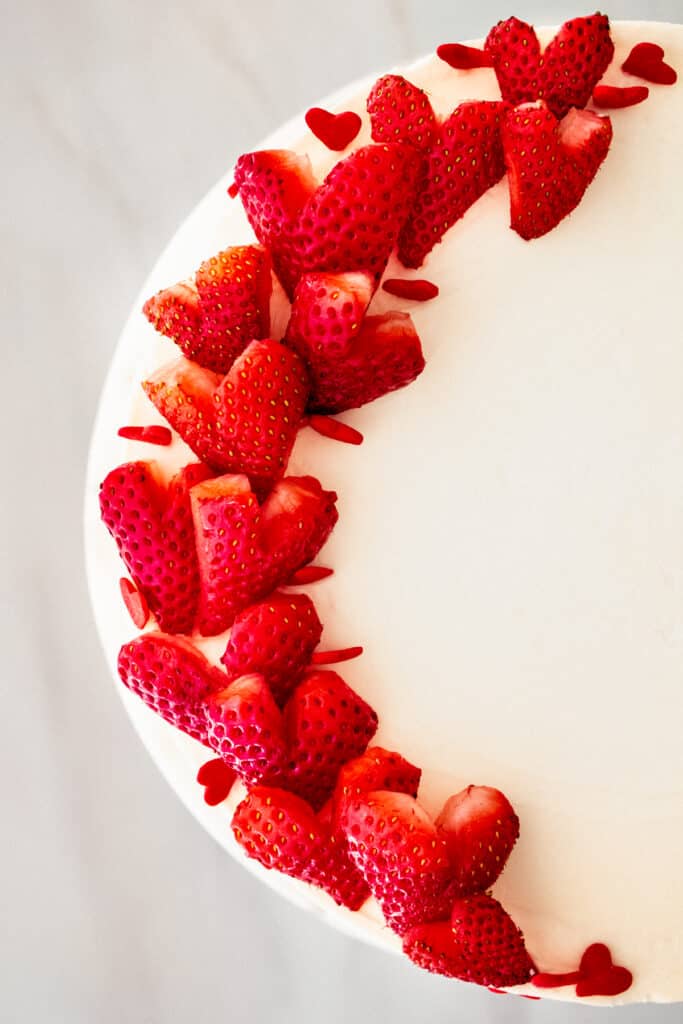 Champagne Strawberry Truffle Cake