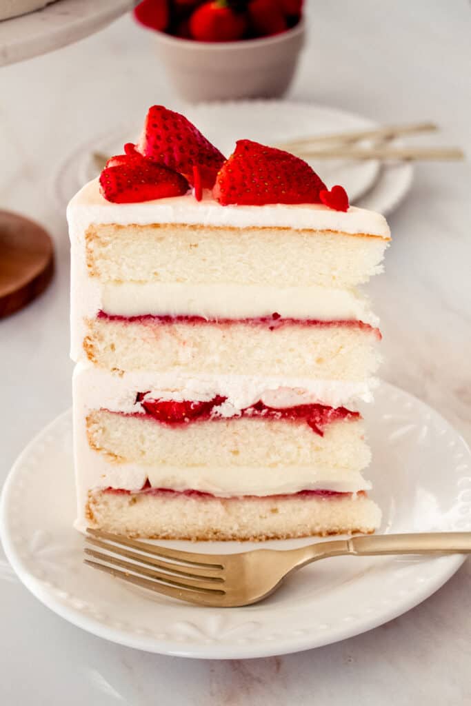 Champagne Strawberry Truffle Cake