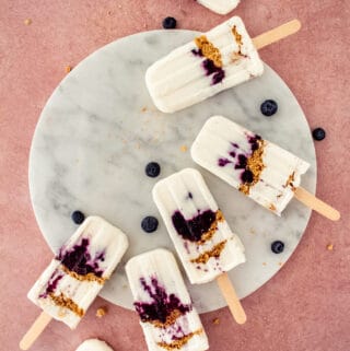 Blueberry Cheesecake Popsicles