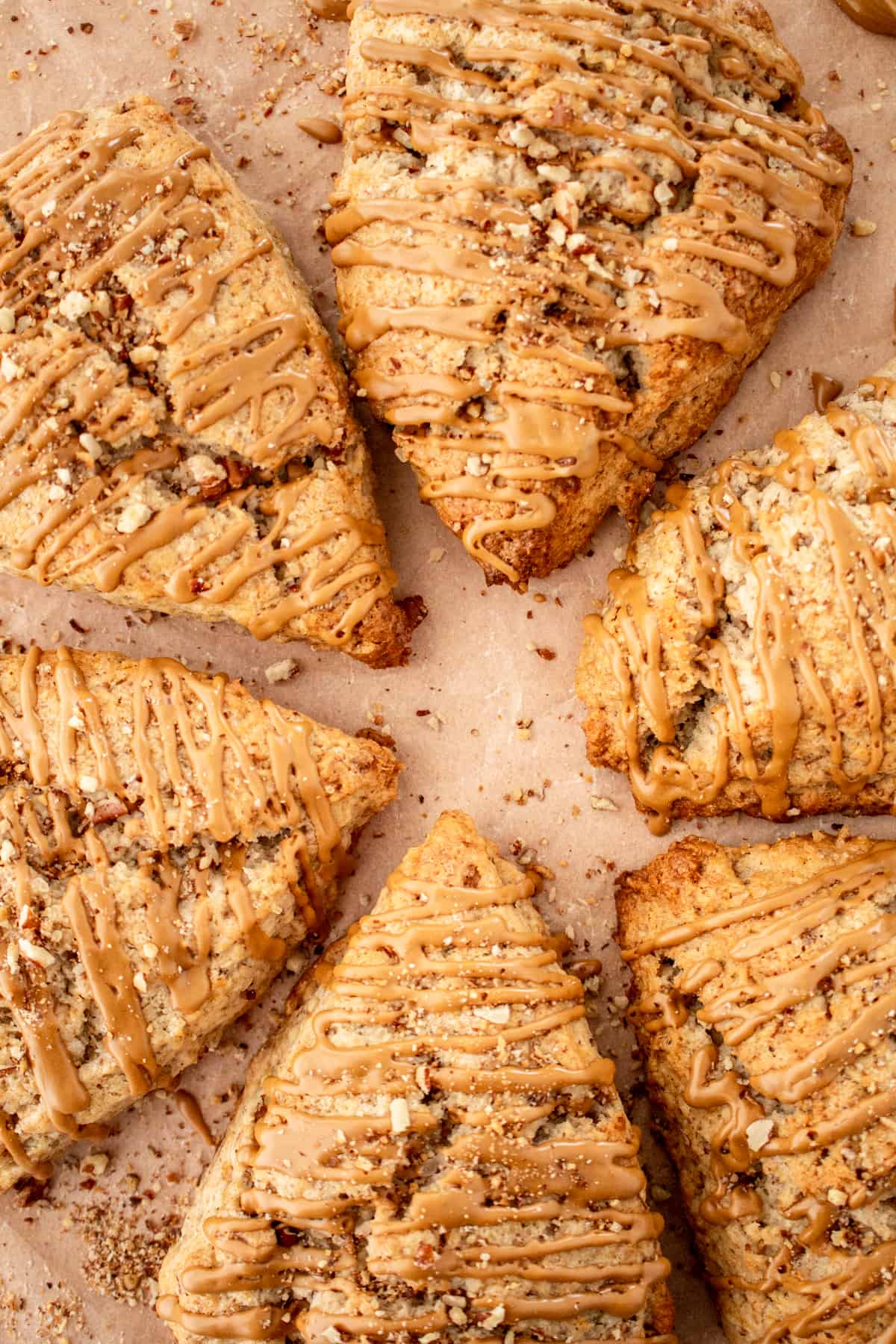 Banana scones on baking sheet