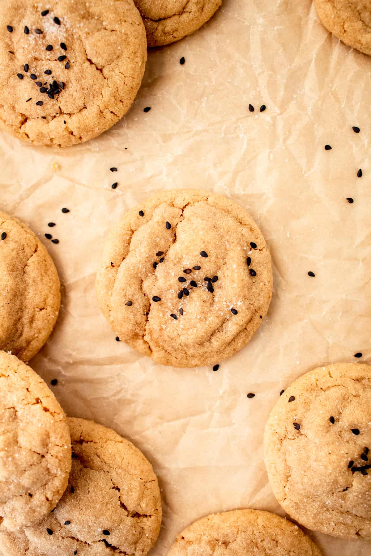 cookies on parchment paper cookie sheet