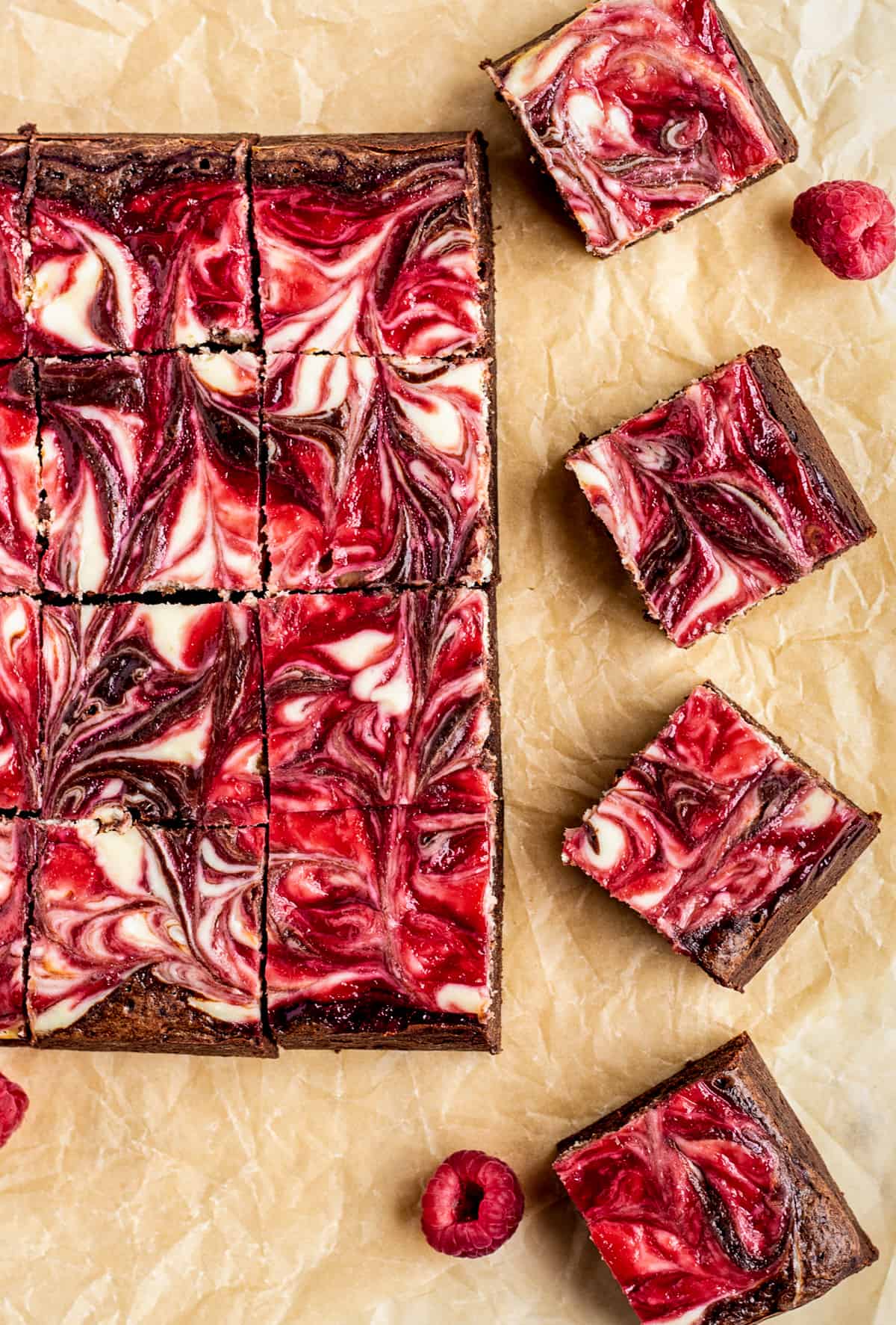 Brownies cut into squares