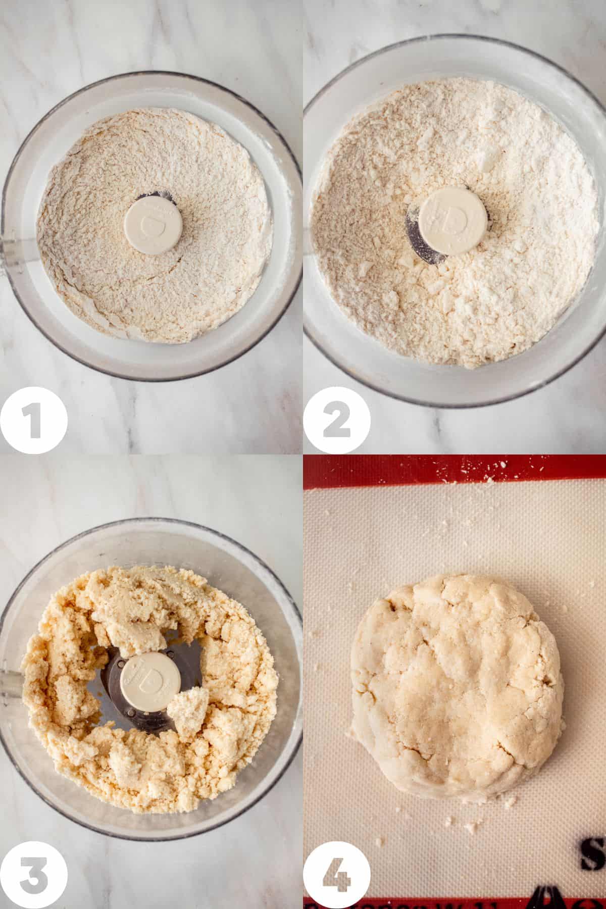 step by step of making galette crust