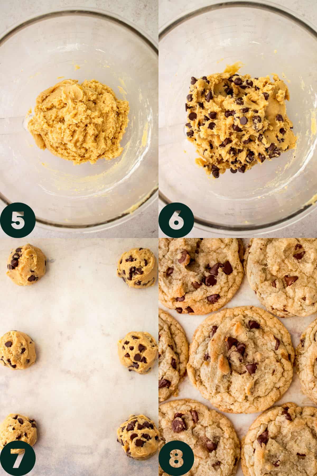 step by step making and baking cookie dough