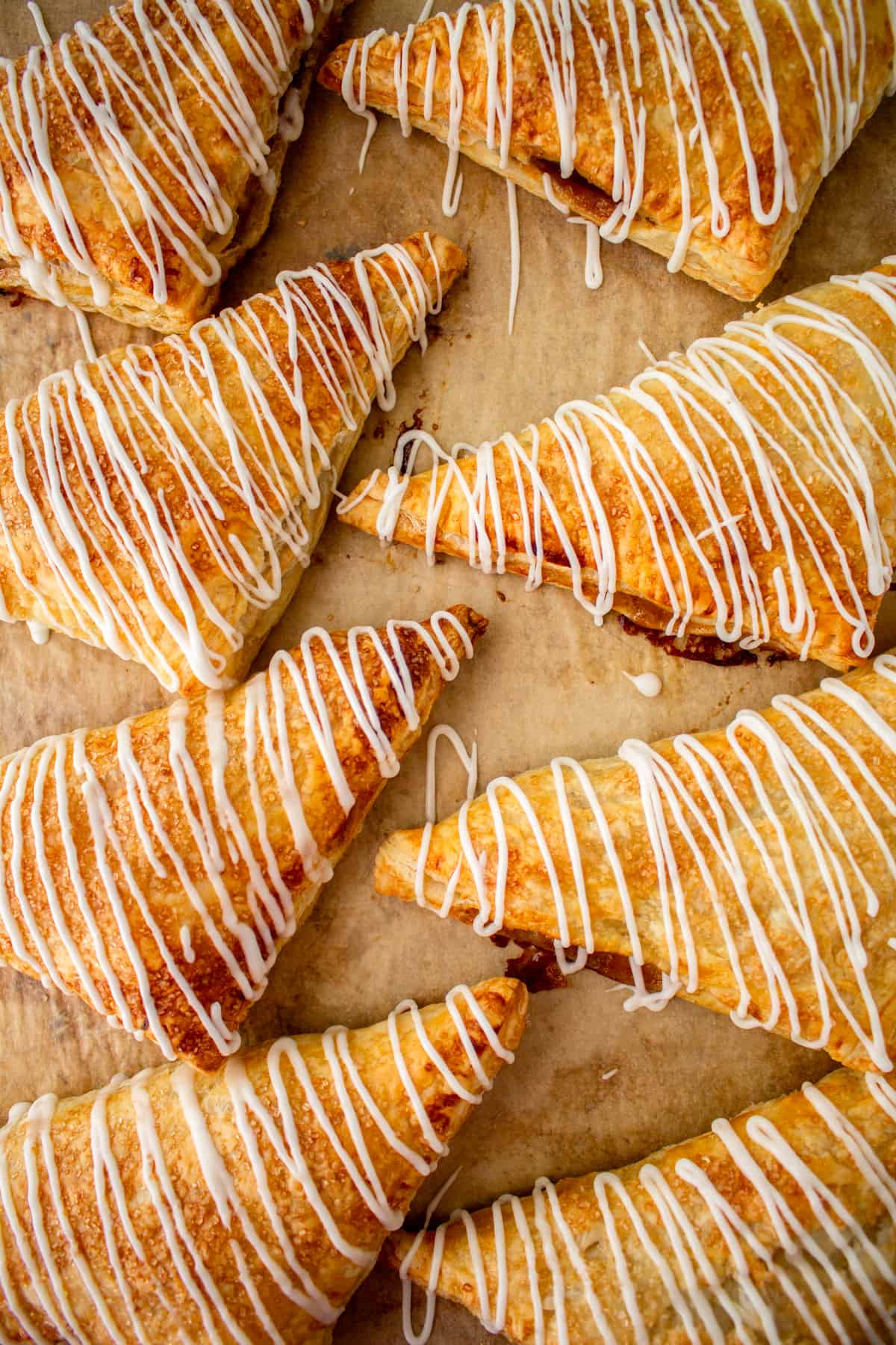 turnovers on baking sheet